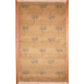 Indo Hand-knotted Tibetan Beige/ Light Blue Wool Rug (4' x 6'8)