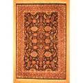 Indo Hand-knotted Tibetan Navy/ Burgundy Wool Rug (4' x 6')