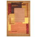 Indo Hand-knotted Tibetan Beige/ Yellow Wool Rug (4'2 x 6'3)