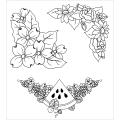Inky Antics Floral Corners Clear Stamp Set
