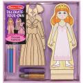 Decorate Your Own Wooden Magnetic Princess Fashions
