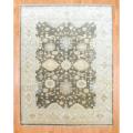 Indo Hand-knotted Oushak Brown/ Ivory Wool Rug (8'11 x 11'8)