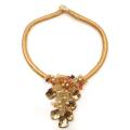 Orange Puma Satin Natural Beauty Carnelian Nuggets/Shells Necklace (Philippines)