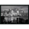 Manhattan Night Gel-textured Art Print