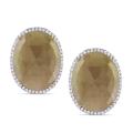 14k Gold Brown Sapphire and 1/2ct TDW Diamond Earrings (G-H, SI1-SI2)