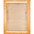 Indo Hand-knotted Tibetan Beige/ Brown Wool Rug (5'9 x 7'10)