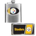Pittsburgh Steelers Hip Flask and Money Clip Set