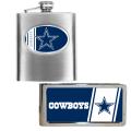 Dallas Cowboys Hip Flask and Money Clip Set