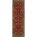 Hand-tufted Burgundy Alley Semi-Worsted New Zealand Wool Rug (2'6 x 8')