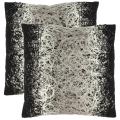 Swirls 18-inch Black Decorative Pillows (Set of 2)