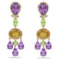 14k Yellow Gold 12 2/5ct TGW Multi-gemstone Earrings