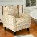 Maurice Zebra Grey Fabric Club Chair