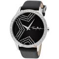 Thierry Mugler Women's Black Leather Watch