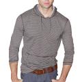 191 Unlimited Men's Brown Striped Pullover Hoodie