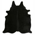 Hand-picked Alexa Black Cowhide Leather Rug (5' x 7')