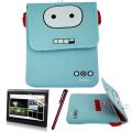 SKQUE Sony Tablet S Buhbo Roro Cute Robot Memory Case/ Screen Protector/ Red Stylus Pen