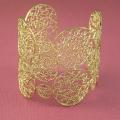 Hand-crafted 'Floral Fantasy' Cuff Bracelet (India)