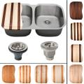 Ticor 16-Guage Stainless Steel Undermount Kitchen Sink and Cutting Board