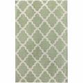 Hand-hooked Alexa Moroccan Trellis Green Wool Runner (2'6 x 8')