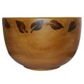 Mango Salad Bowl with Leaf Stencil