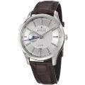 Zenith Men's 'CaptainElite' Silver Dial Brown Leather Strap Watch