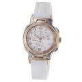 Tissot Women's 'T Race' White Dial Two-tone Chronograph Watch