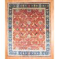 Indo Hand-knotted Heriz Rust/ Navy Wool Rug (12' x 15')
