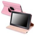 Pink 360-degree Swivel Leather Case Version 2 for Amazon Kindle Fire