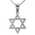 Sterling Silver Diamond Accent Star of David Necklace