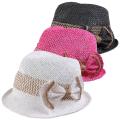 Journee Collection Women's Bow Accent Straw Fedora Hat