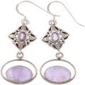 Sterling Silver Amethyst Earrings (India)