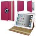 SKQUE Apple iPad 360 Hot Pink Leather Case