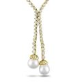 14k Gold South Sea Pearl and 3 5/8ct TDW Diamond Necklace (H-I, SI-SI2)