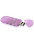 BasAcc Clear Purple SD/ MMC Memory Card to USB 2.0 Adapter