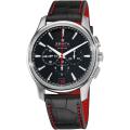 Zenith Men's 'CaptainElite' Black Dial Black Leather Strap Watch