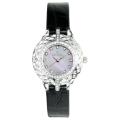Croton Women's 'Croton' Black Leather Watch