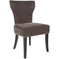 Matty Brown Polyester Nailhead Dining Chair (Set of 2)