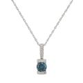 10k Gold 3/8ct TDW White and Blue Diamond Fashion Necklace (I-J, I1-I2)