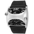 Lucien Piccard Women's 'Stratosphere' Black Textured Rubber Watch