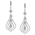 Moise Silver 1/4ct TDW Diamond Bottle Neck Earrings (H-I, I2-I3)