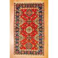 Indo Hand-knotted Kazak Orange/ Red Wool Rug (3' x 5')