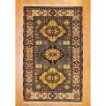 Indo Hand-knotted Kazak Gray/ Ivory Wool Rug (3' x 5')