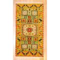 Indo Hand-knotted Kazak Light Green/ Gold Wool Rug (2' x 4')