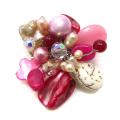 Pink Paradise Mix Stone Floral Pin/Brooch (Thailand)