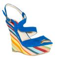Fahrenheit Women's 'Ivanka-01' Platform Wedge in Blue