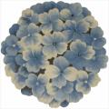 Hand-tufted Blue Bloom Rug (3' x 3')