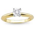 New! 18k Two-Tone Gold 1/2ct TDW Diamond Solitaire Enga