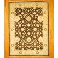Afghan Hand-knotted Vegetable Dye Oushak Brown/ Ivory Wool Rug (9' x 12)
