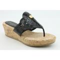 Eric Javits New York Women's Bursrcuto Blacks Sandals (Size 9)