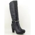 Biviel Women's BV2132 Black Boots (Size 7)